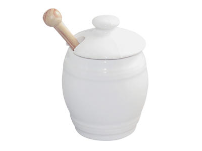Honey Jar 7x9 cm, White Essentials