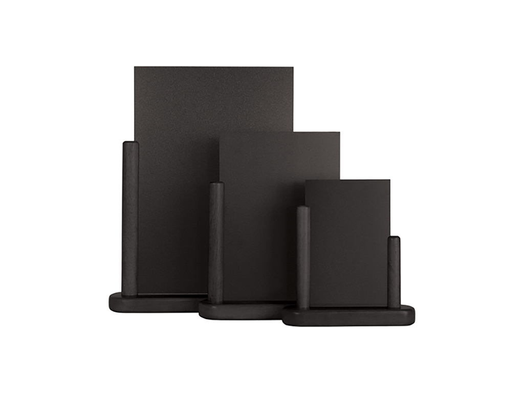 Board 28x32 cm A4 with black wood foot table