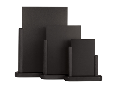 Board 28x32 cm A4 with black wood foot table