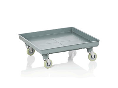 Trolley for dishwashing trays