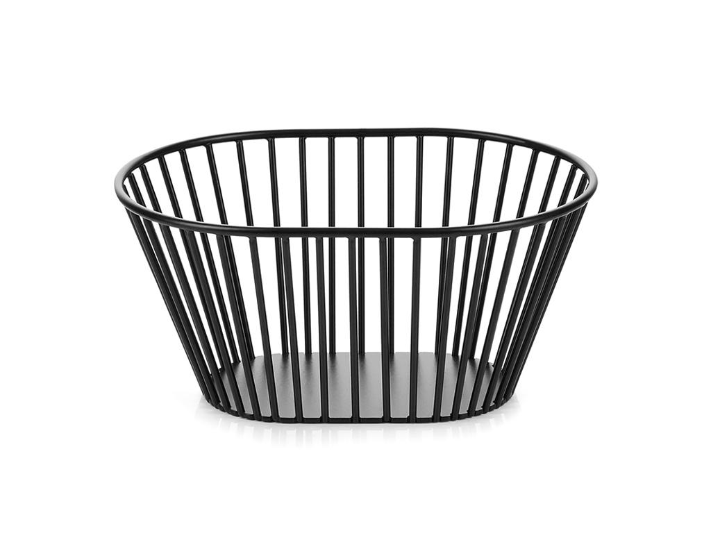 Bread Basket Oval 20x15 cm Black metal Inspired By