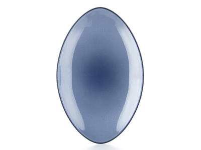 Plate Oval 35x22 cm Blue Equinoxe