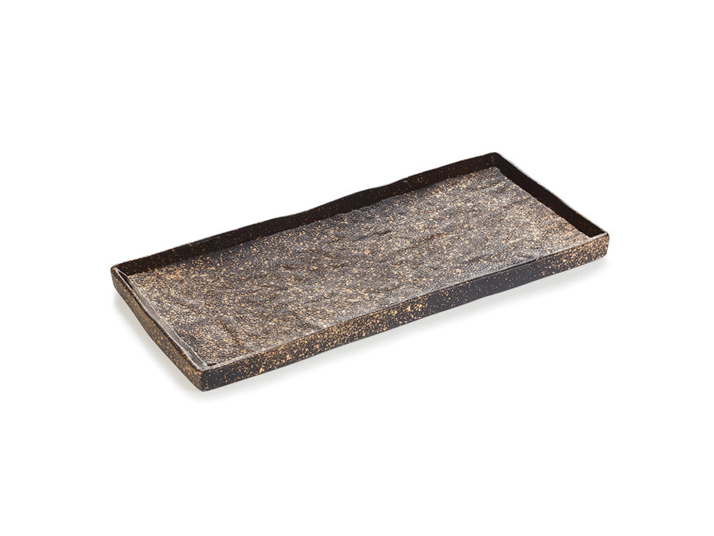 Plate Rectangular 30x13.5 cm Gold Solstice