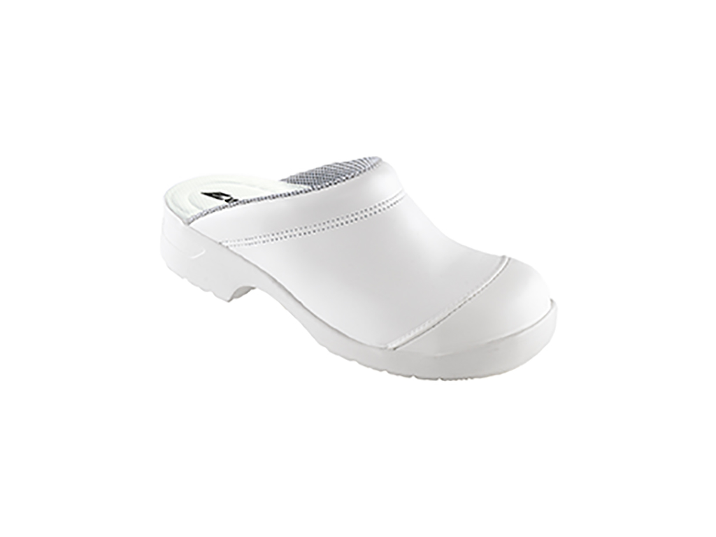 Safety clogs without heel cap, white