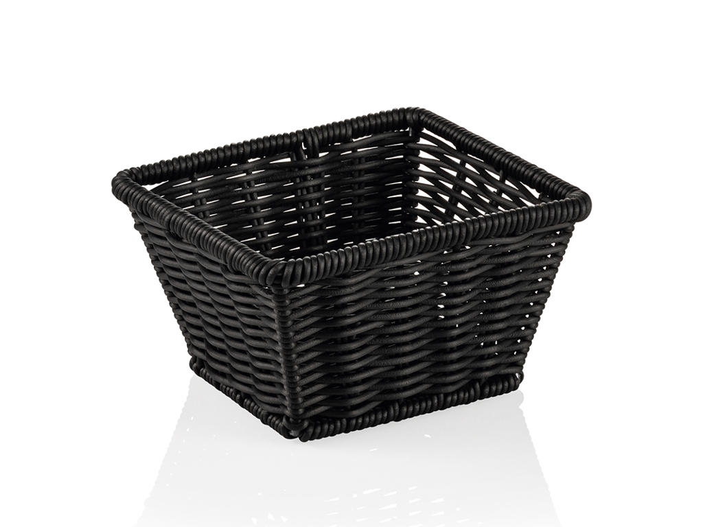 Basket Black 1/6GN 17.5x16x10 cm Weaver Pro