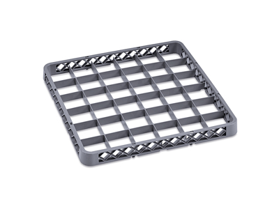 Dishwashing tray risers for glasses 36 compartments gray