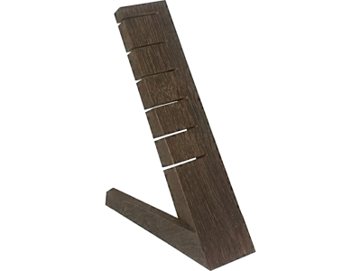 Knife block dark wood with 6 grooves