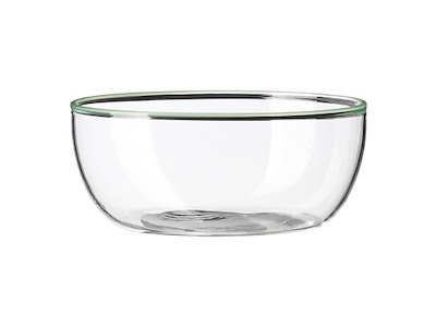 Glass bowl Ø12cm Life in Colour Green edge