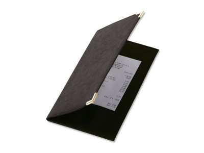 Bill holder black 25x18 cm classic