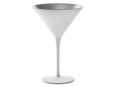 Cocktail Glass with Glass White/Silver Size 24cl - 172x116mm