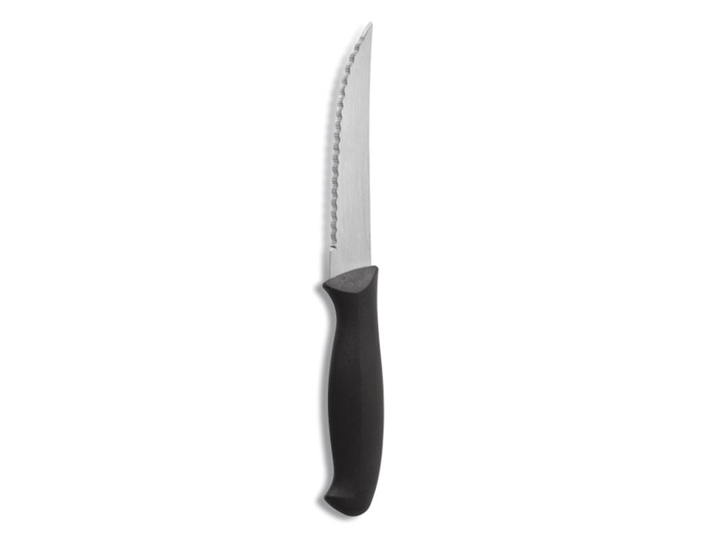 Steak knife 10.5 cm Black plastic Comas