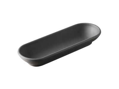 Tray 15x5 cm Unglazed Black Solid