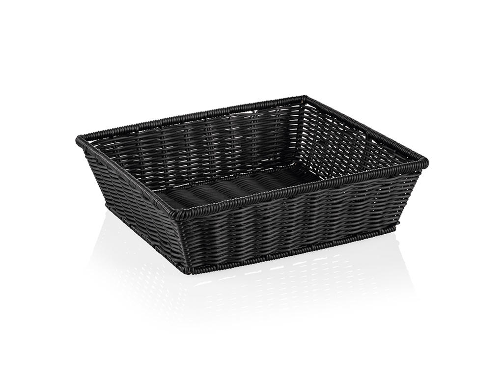 Basket Black 2/3GN 35.5x32.5x10 cm Weaver P