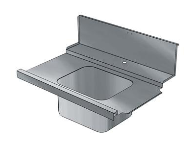 Insertion top w/wash H>V t/hood dishwashing machine