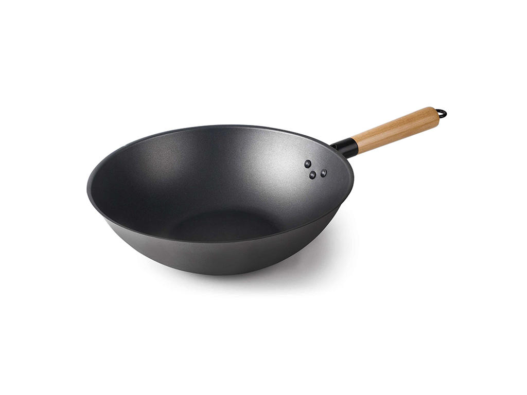 Wok Non-stick Iron Wooden Handle Ø28 h 8.5