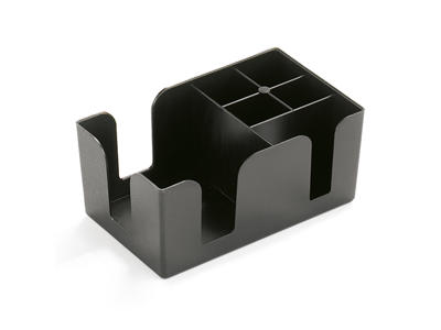 Bar assortment holder black plastic