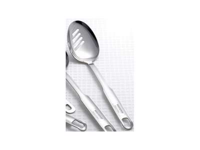 Spoon w/holes stainless steel 32.5 cm