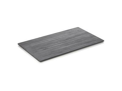 Serving Platter with Porcelain Black GN1/1 10x325x530mm