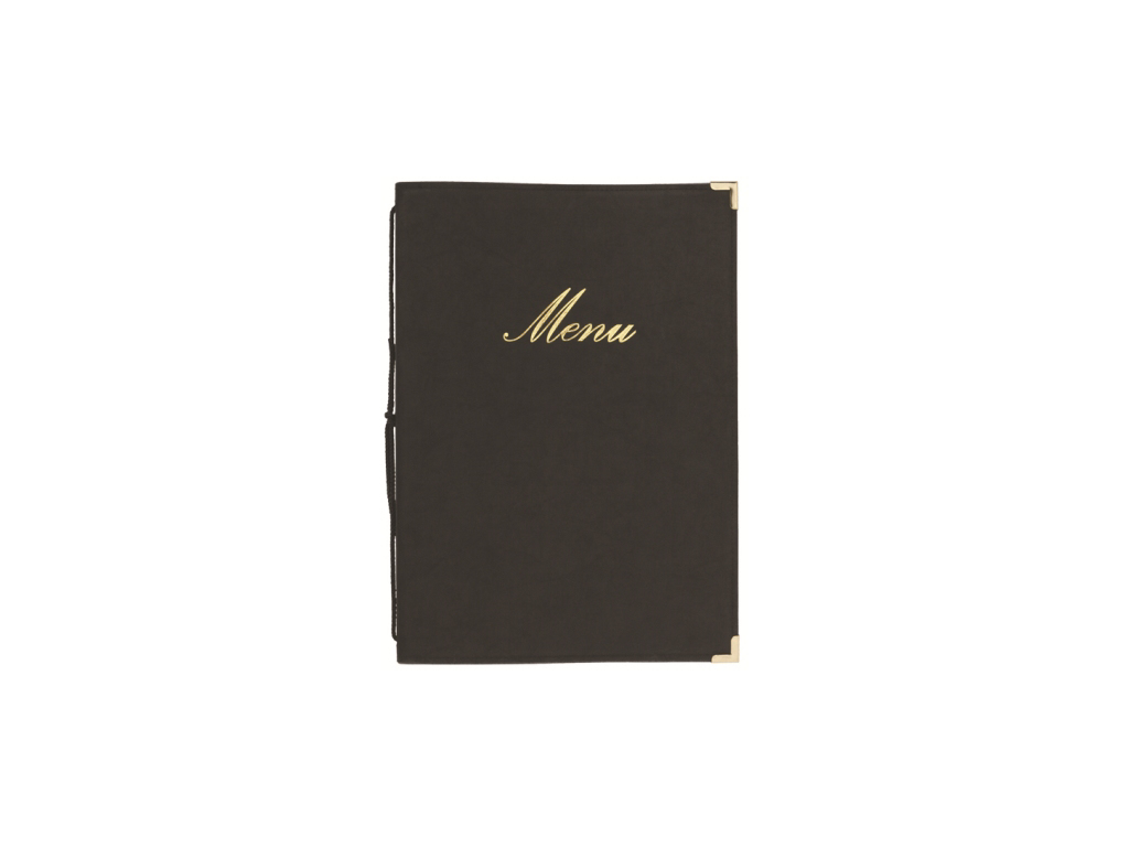 Menu card A5 black 1 display/4 page Classic