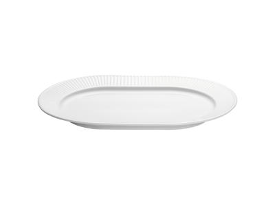 Dish Oval Pleated 36x25 cm White