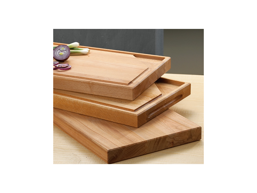 Wood cutting board WITH groove 75x40x4 cm