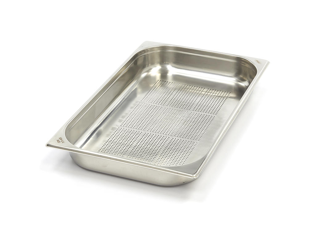 Perforated Canteen Container 1 / 1GN in stainless steel | 65mm