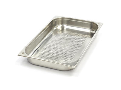 Perforated Canteen Container 1 / 1GN in stainless steel | 65mm