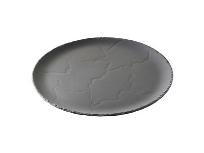 Plate Ø26 cm Unglazed Black Basalt