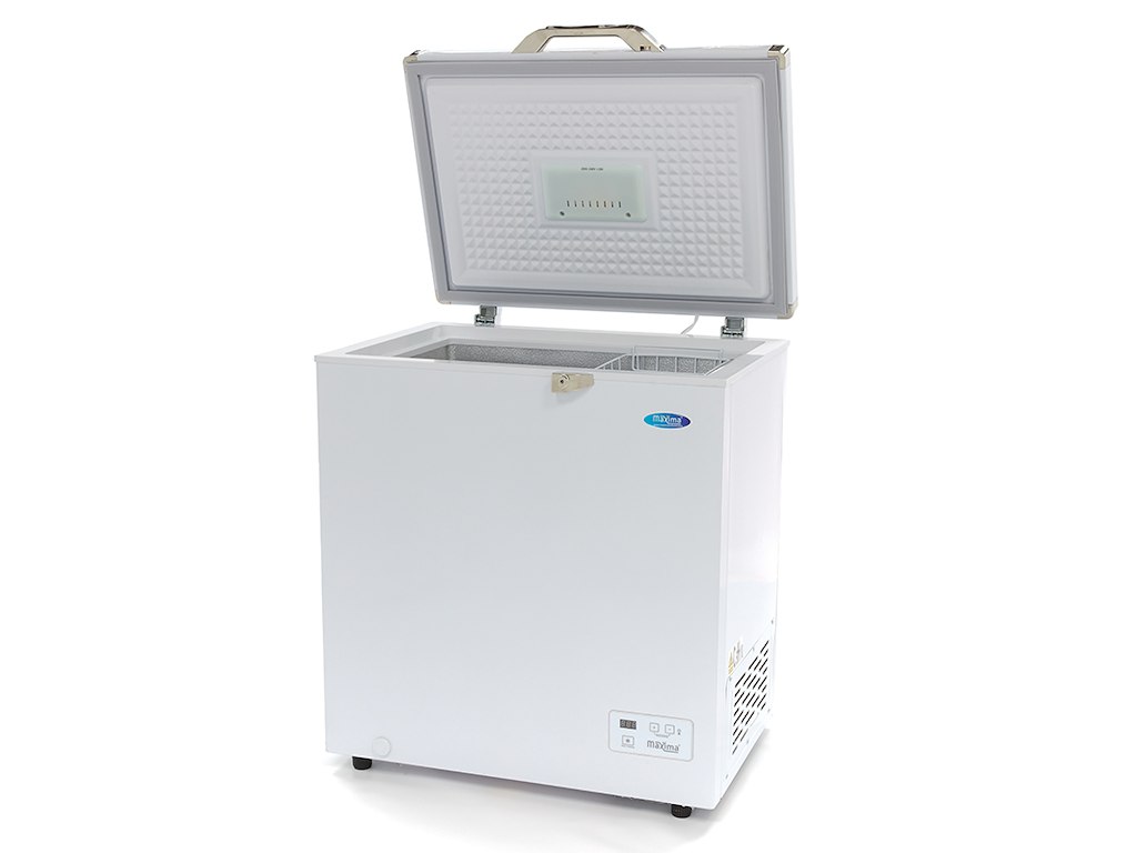 White Chest Freezer with Wheels