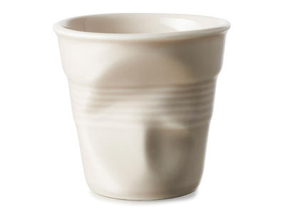 Wrinkled Cappuccino Cup 18 cl Pebble