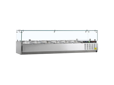 Køleopsats GN1/4 x6 RF m/ glas top